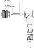 Picture of Anduripistik M12 5-pin, 90°, A-coded, kruviklemm, kaablile 3...6.5mm, SICK